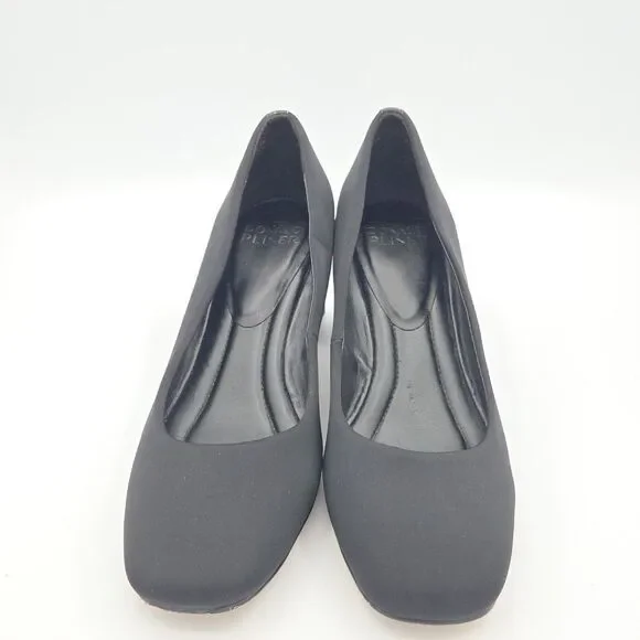 Donald Pliner Black Women's Size 8.5 Block Heel Square Toe  Audrey  EUC - Picture 3 of 8